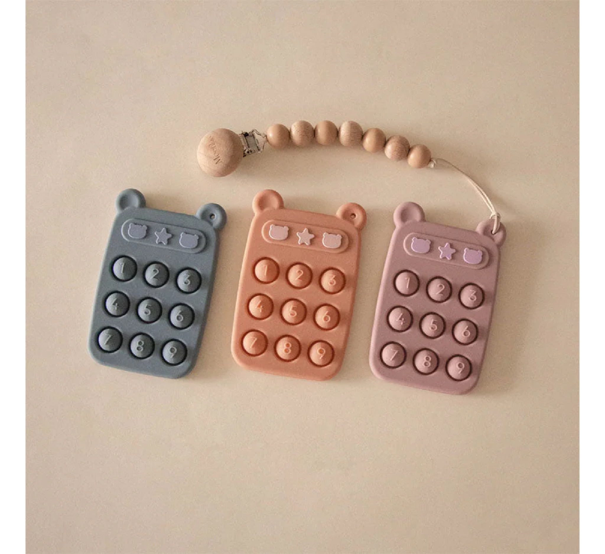 Lodër Telefoni Moonkie me Shtypje Silikoni, 3 Muaj+