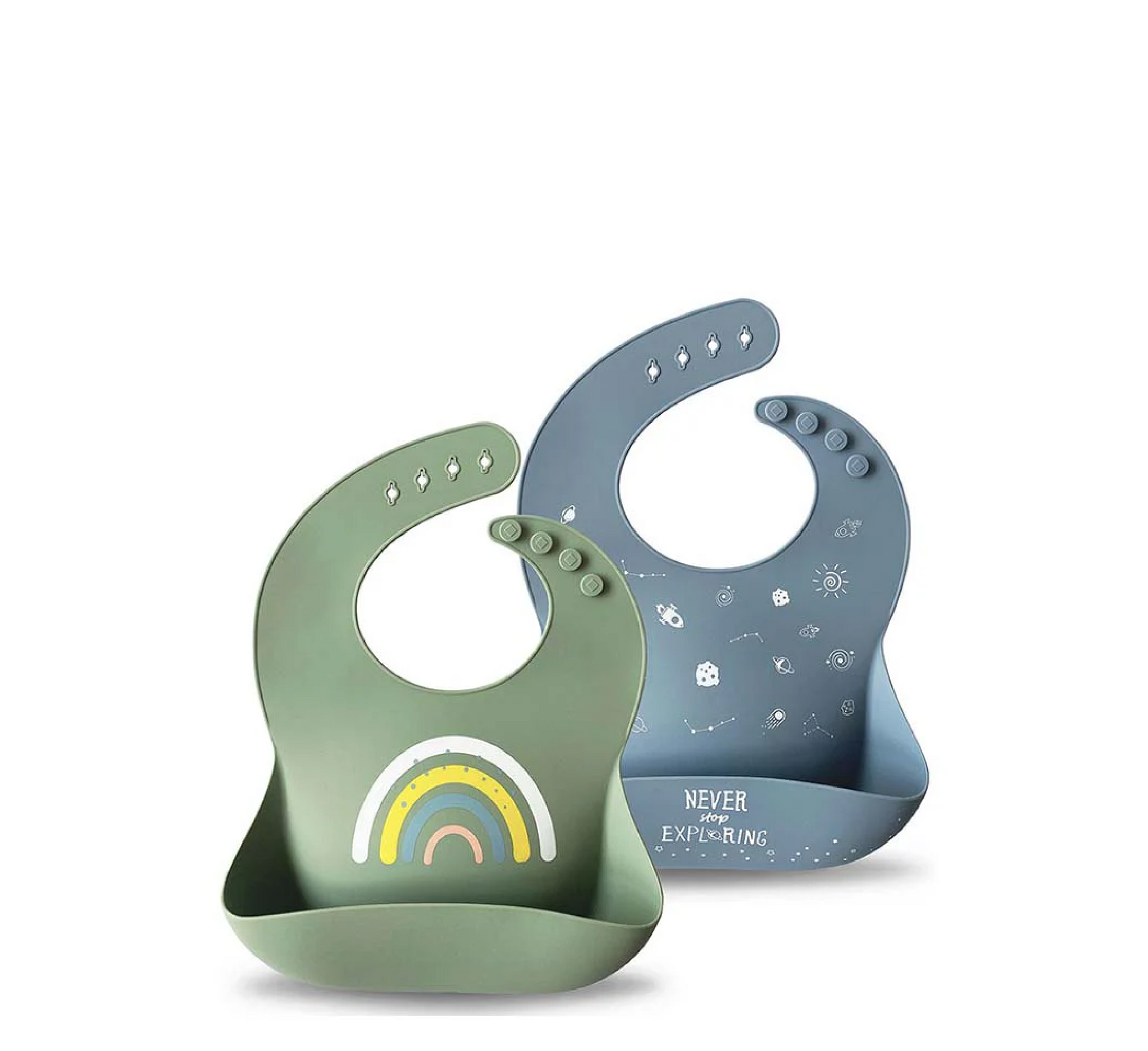 Moonkie Silicone Baby Bib *(2 Pack)