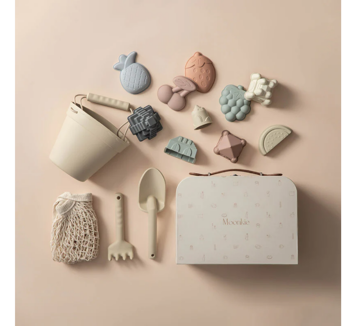 Set lodrash për fëmijë silikoni Moonkie për plazh (3 vjeç e lart)