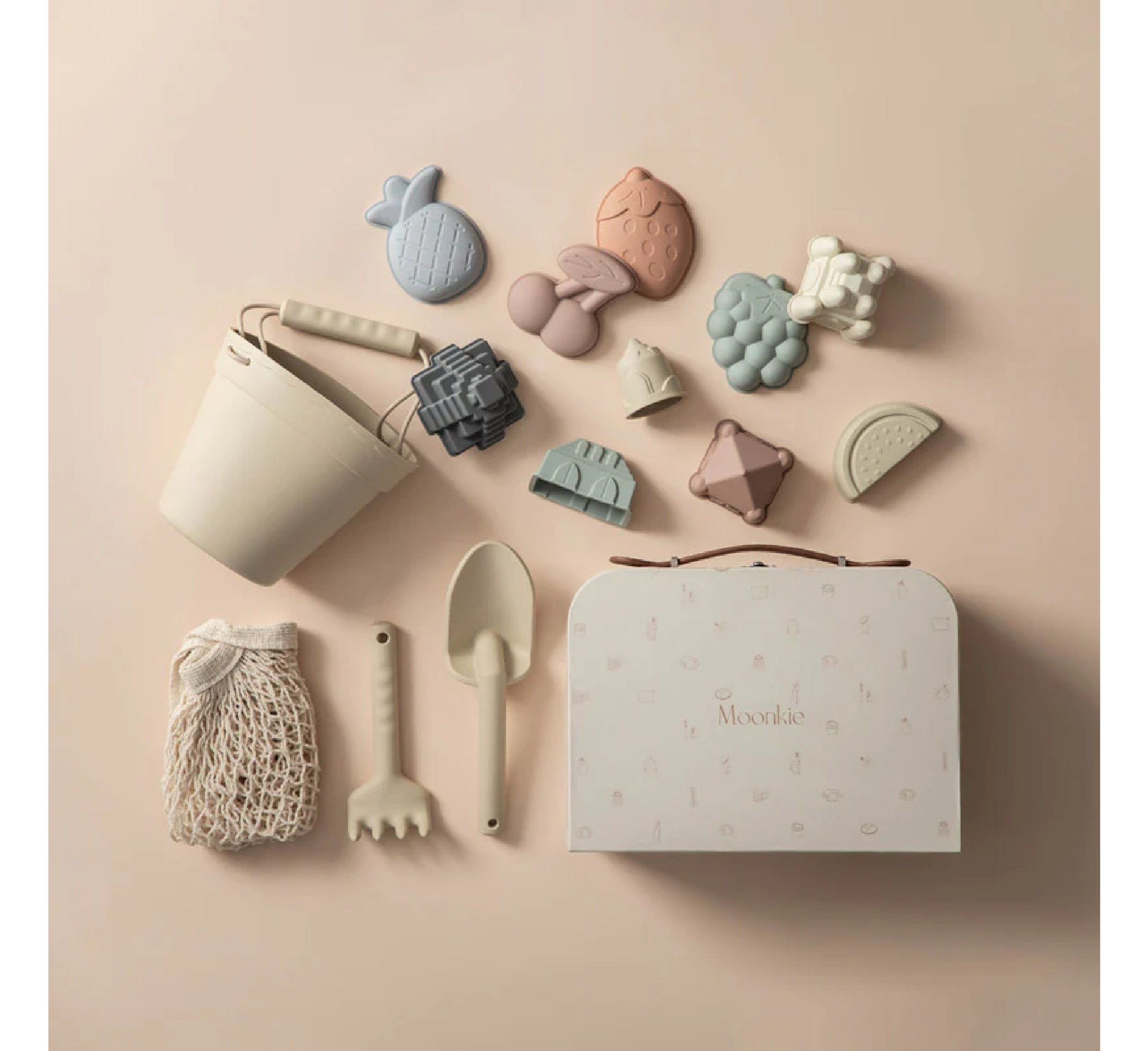 Set lodrash për fëmijë silikoni Moonkie për plazh (3 vjeç e lart)