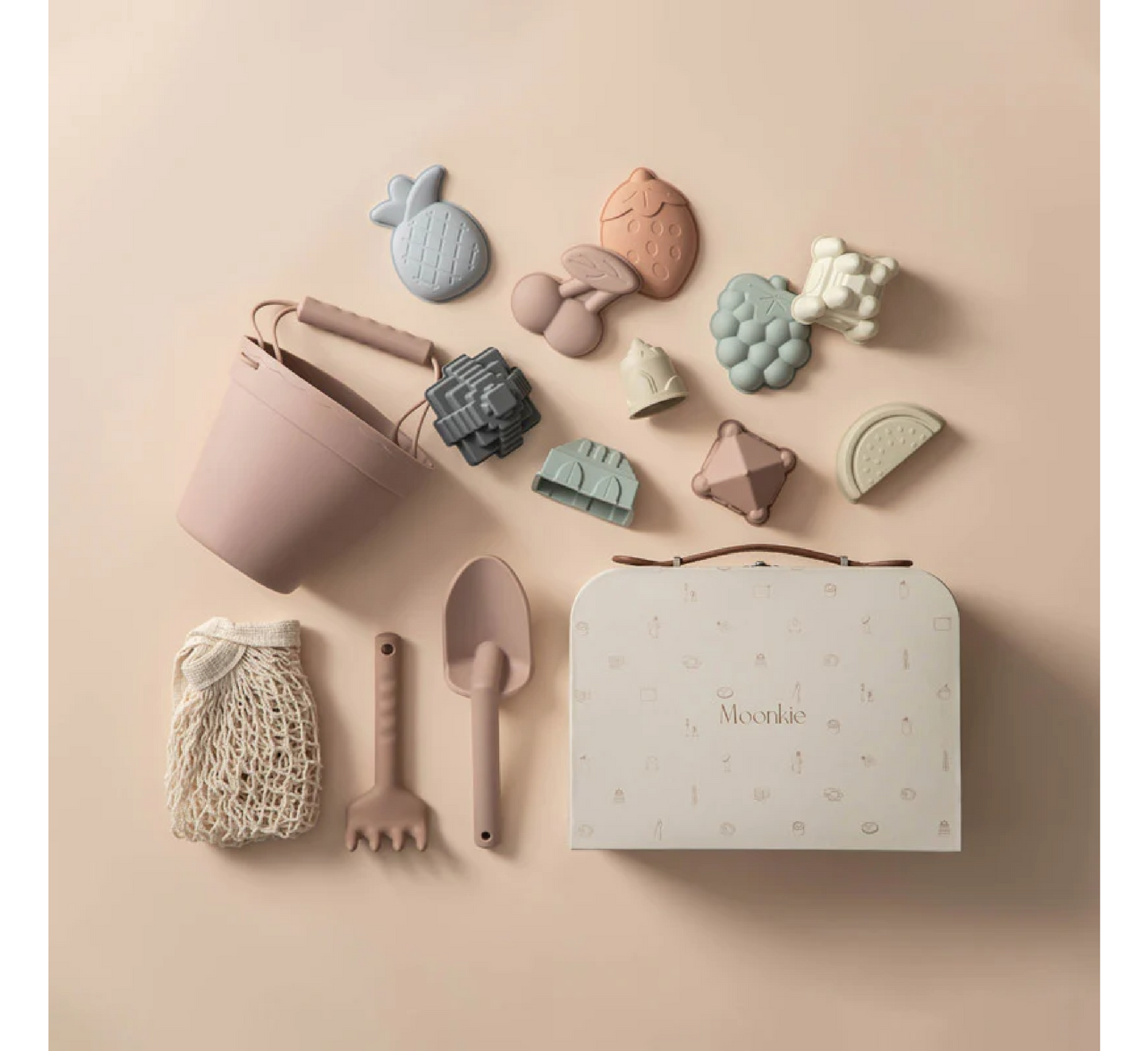 Set lodrash për fëmijë silikoni Moonkie për plazh (3 vjeç e lart)