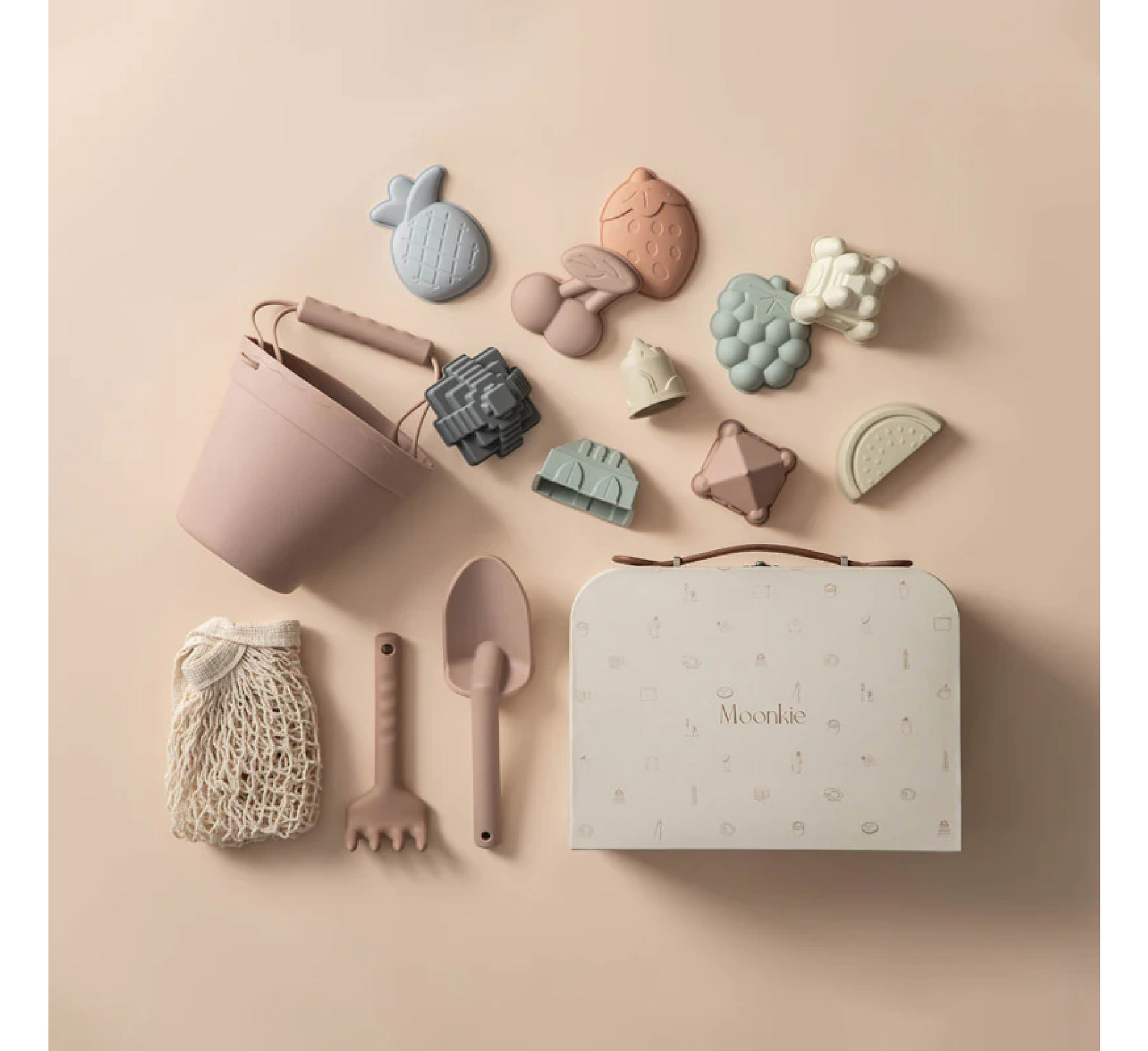 Set lodrash për fëmijë silikoni Moonkie për plazh (3 vjeç e lart)