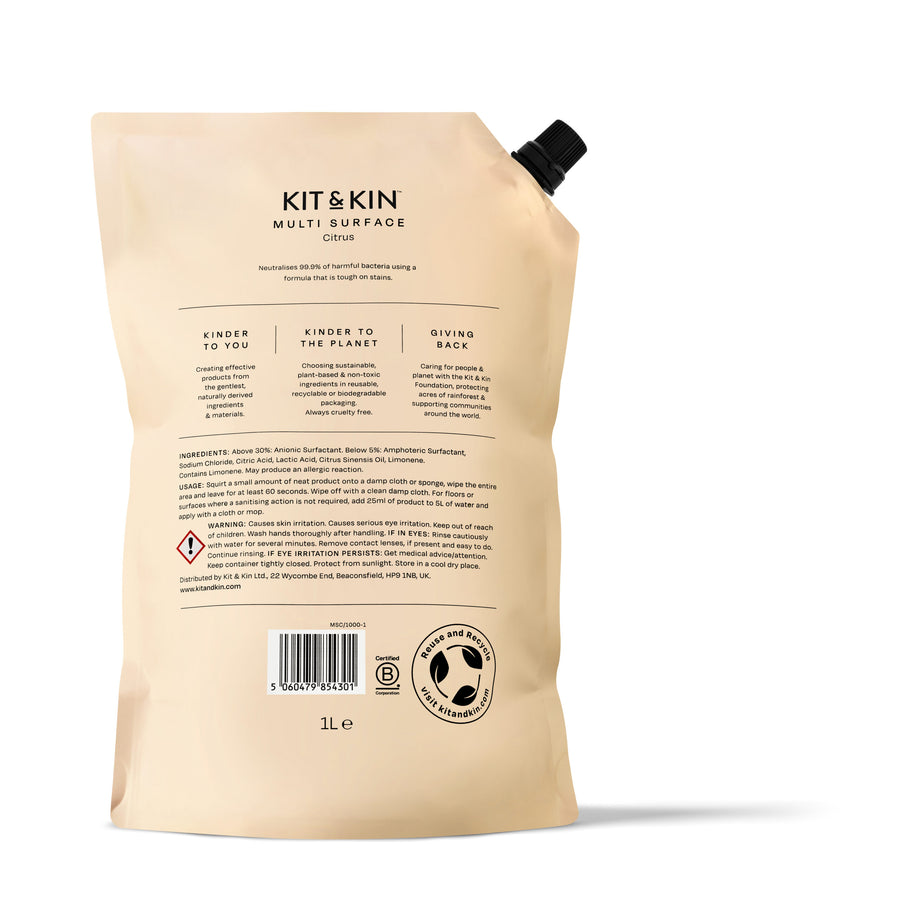 Kit & Kin Multi surface Cleaner (1L refill pouch)