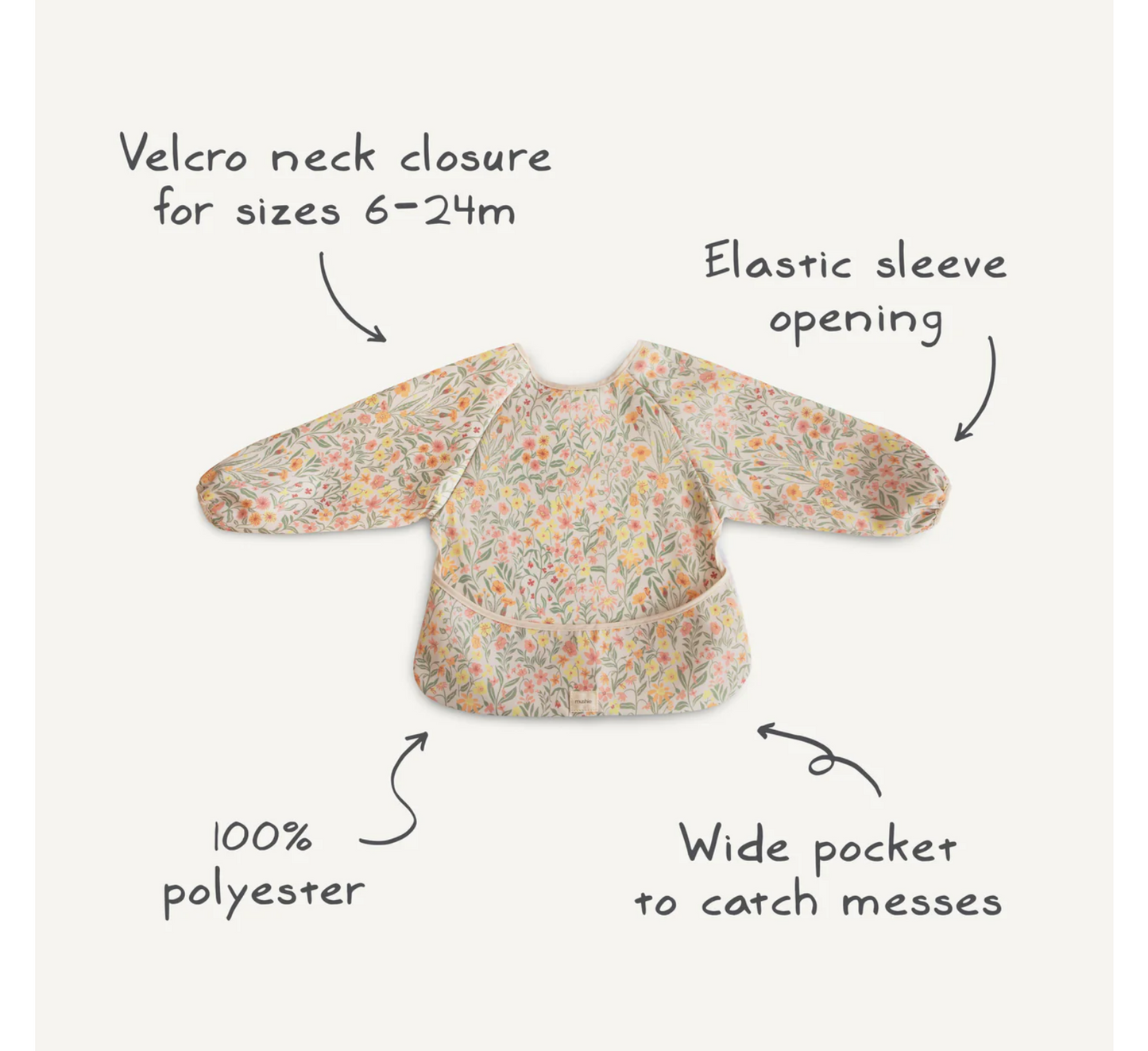 Mushie Baby Long Sleeve Bib