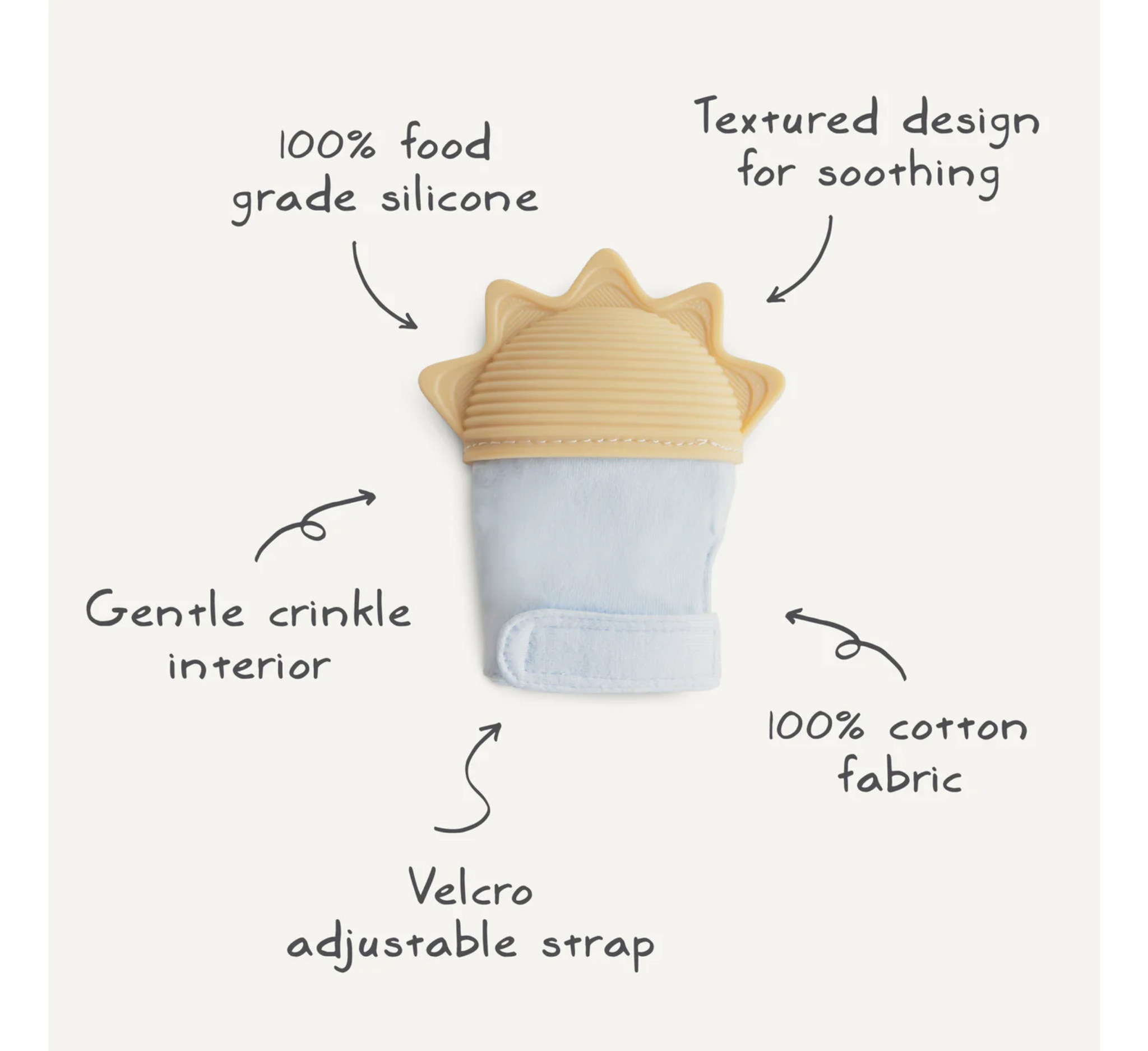 Doreza dhëmbësh Mushie për fëmijë 3 muajsh+