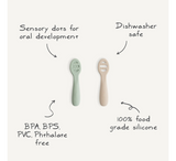 Mushie First Feeding Baby Spoons 2-Pack (6 months+)