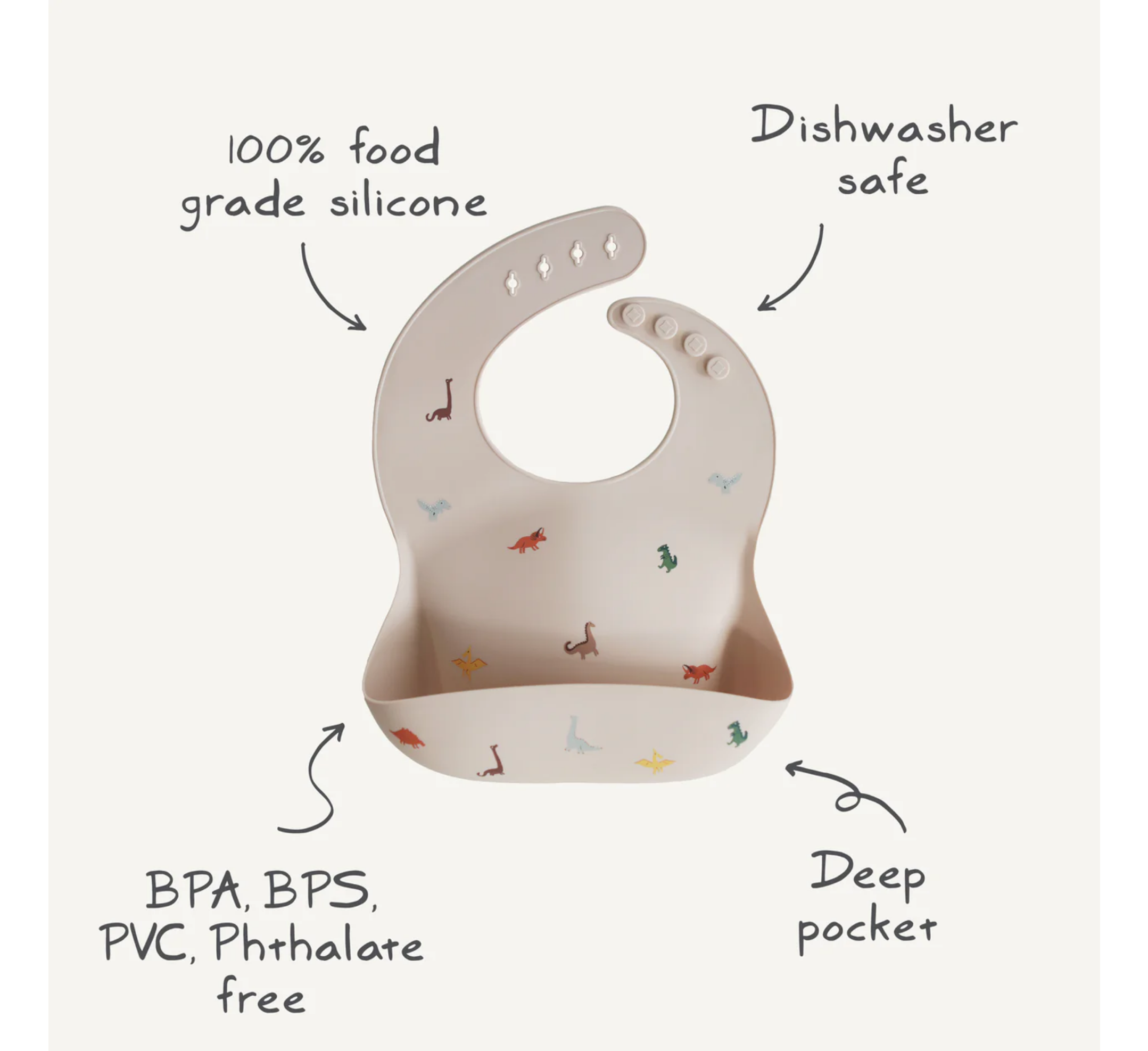 Mushie Silicone Baby Bib