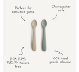 Mushie Silicone Feeding Spoons 2-Pack (6 months+)
