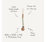 Mushie Silicone Pacifier Clip | Eva
