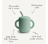 Mushie Silicone Training Cup + Straw 6 Months+ *175ml