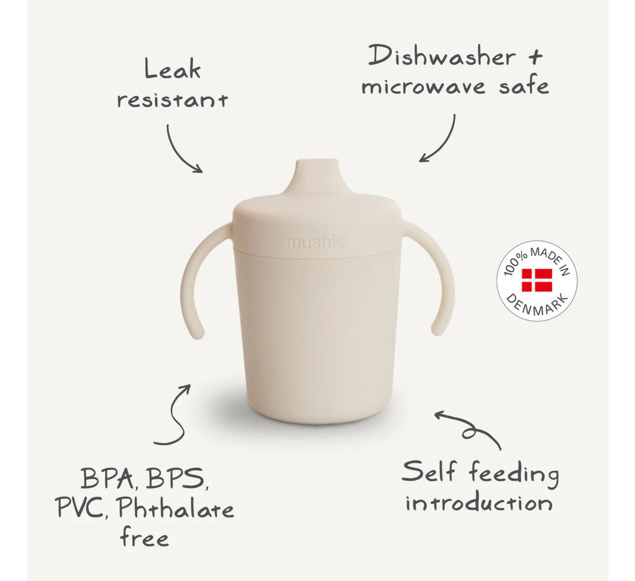 Mushie Trainer Sippy Cup 6 Months+ *230ml