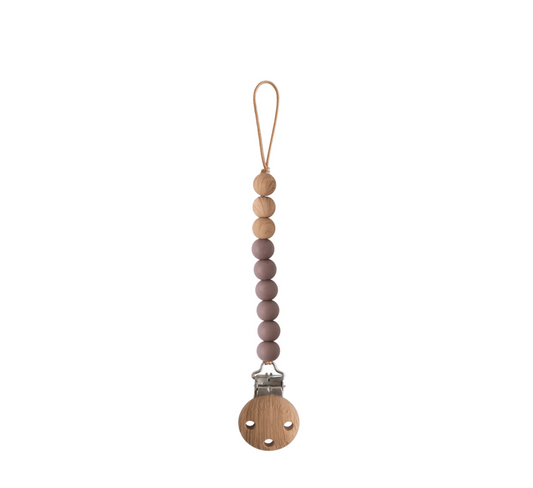 Mushie Silicone Pacifier Clip | Eva