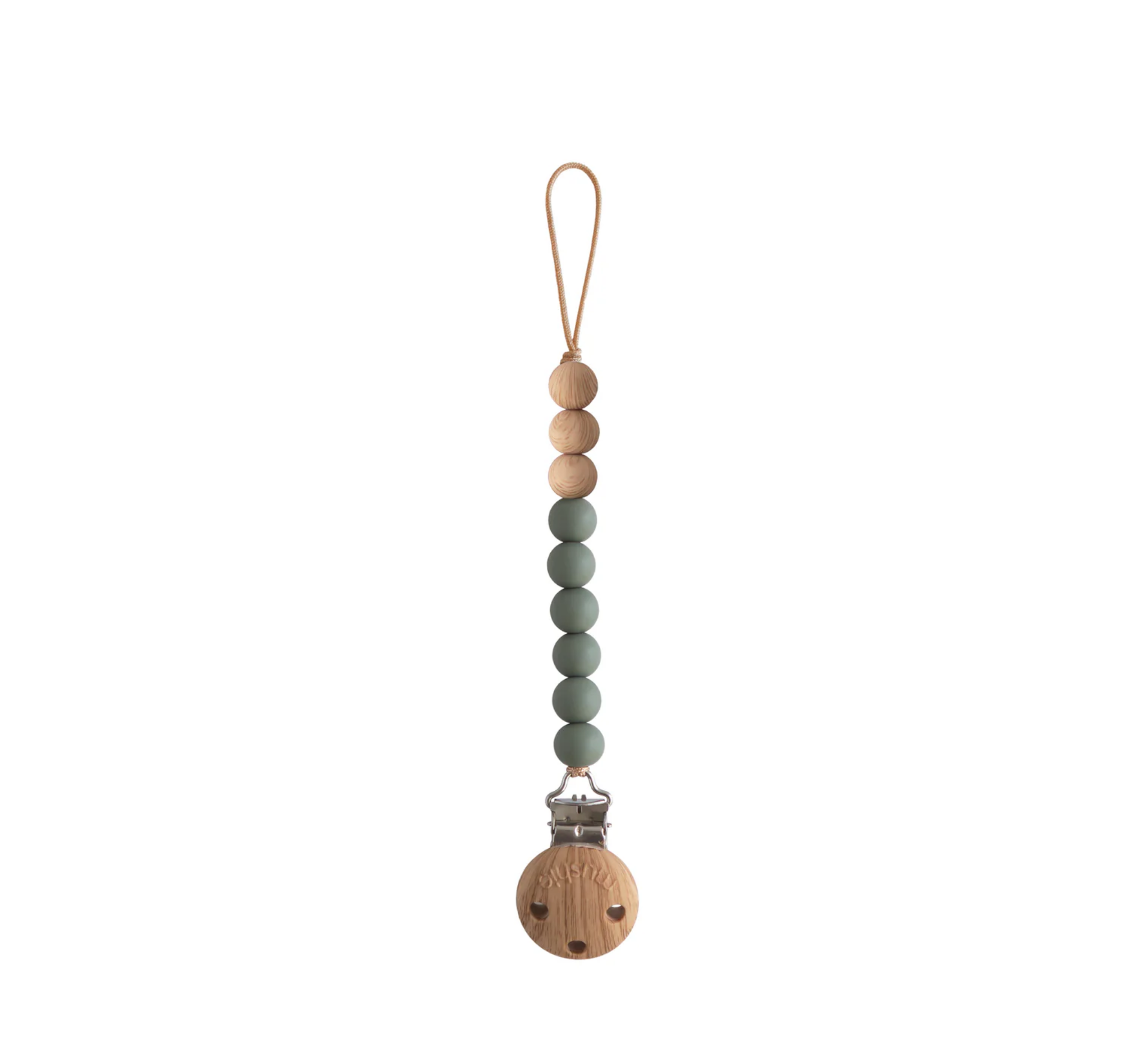 Mushie Silicone Pacifier Clip | Eva