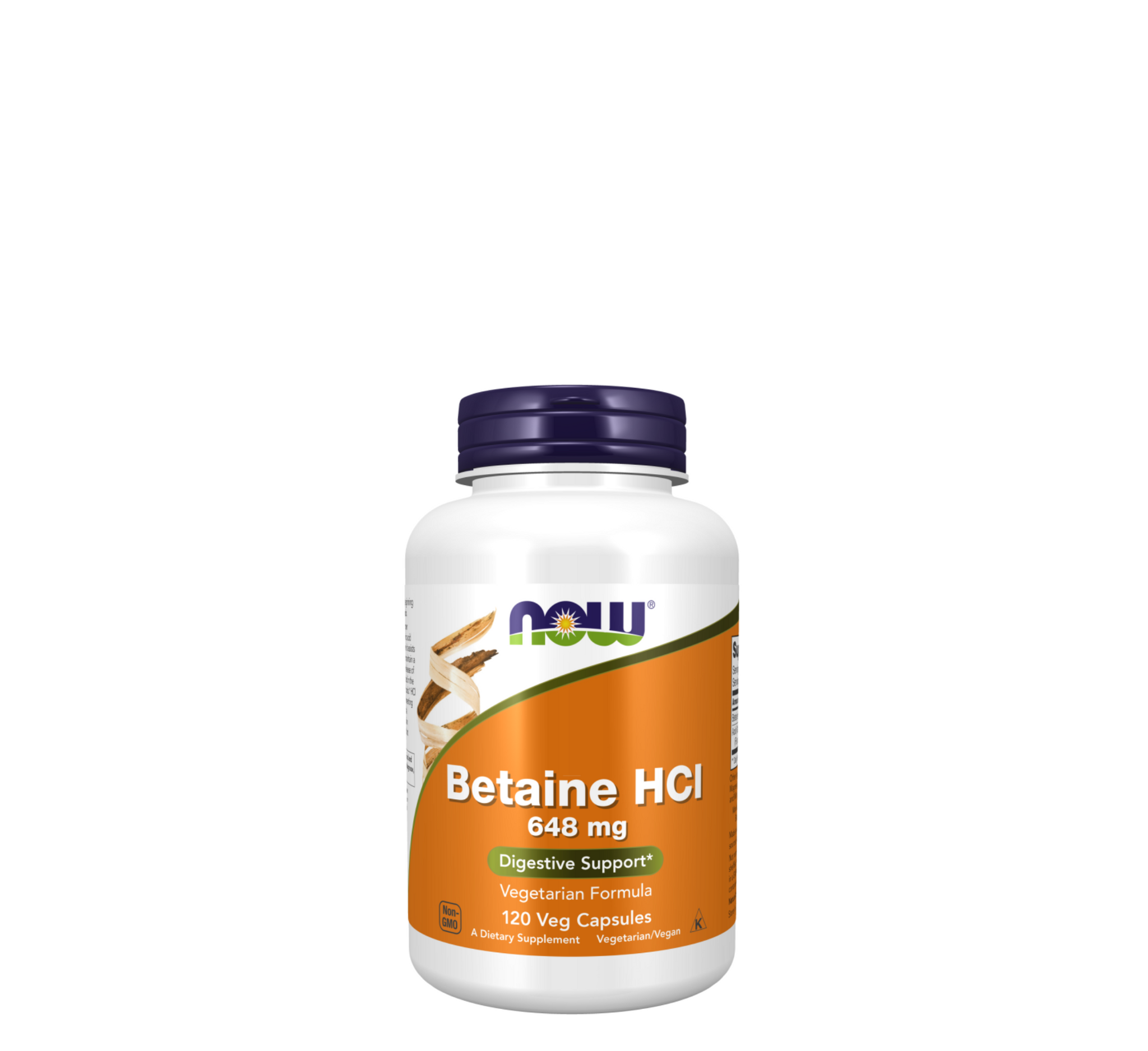 NOW Betaine HCl 648 mg *120 Kapsula Vegjetariane 