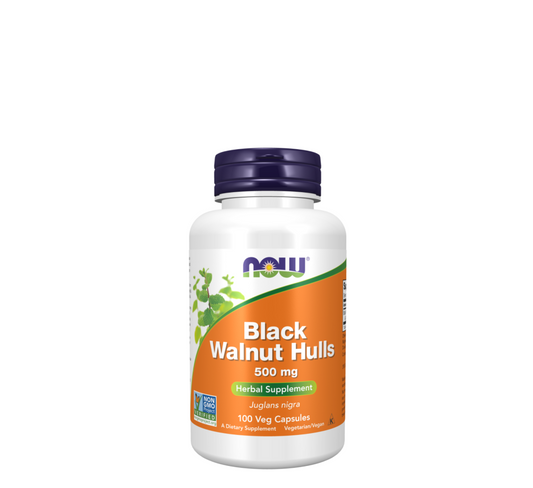 NOW Black Walnut Hulls 500 mg *100Veg Capsules