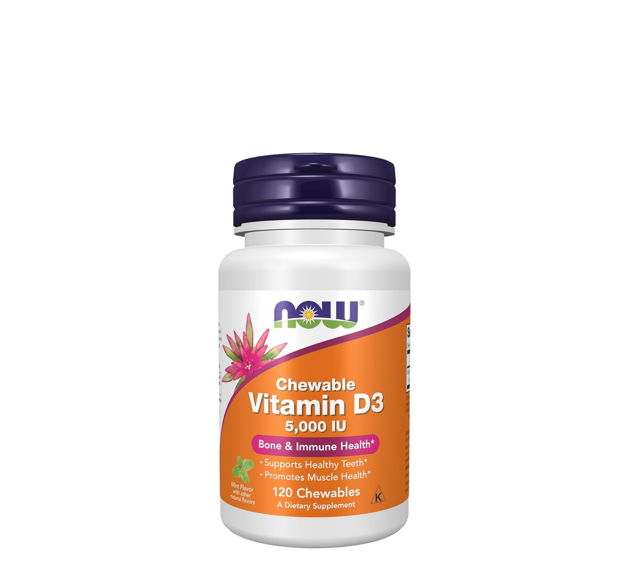 NOW Chewable Vitamin D-3 5,000 IU (*120 softies)