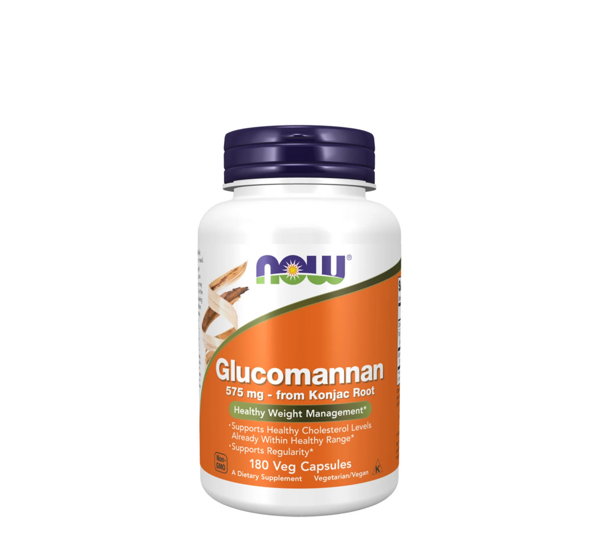 NOW Glucomannan 575 mg *180 Veg Capsules
