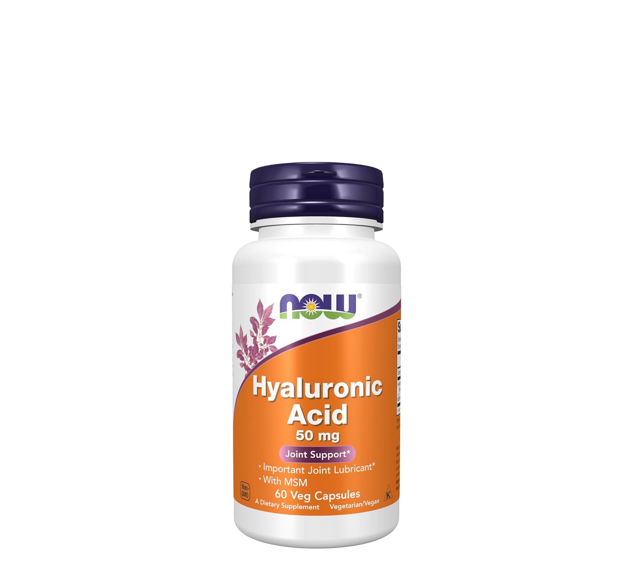 NOW Hyaluronic Acid 50mg with MSM (*60 vcaps)