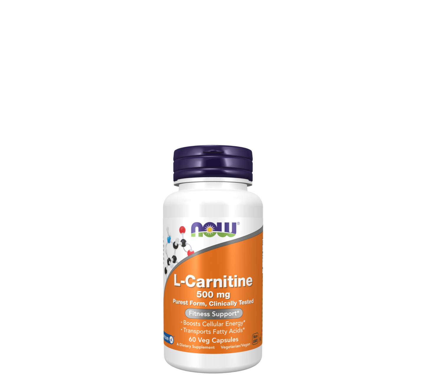 NOW L-Carnitine 500 mg *60 Kapsula Vegjetariane 