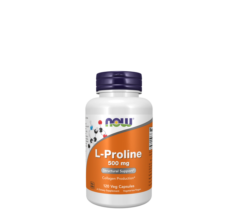 NOW L-Proline 500 mg *120 вегетаријански капсули 