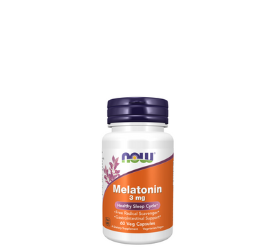 NOW Melatonin 3 mg *60 Kapsula Vegjetariane 