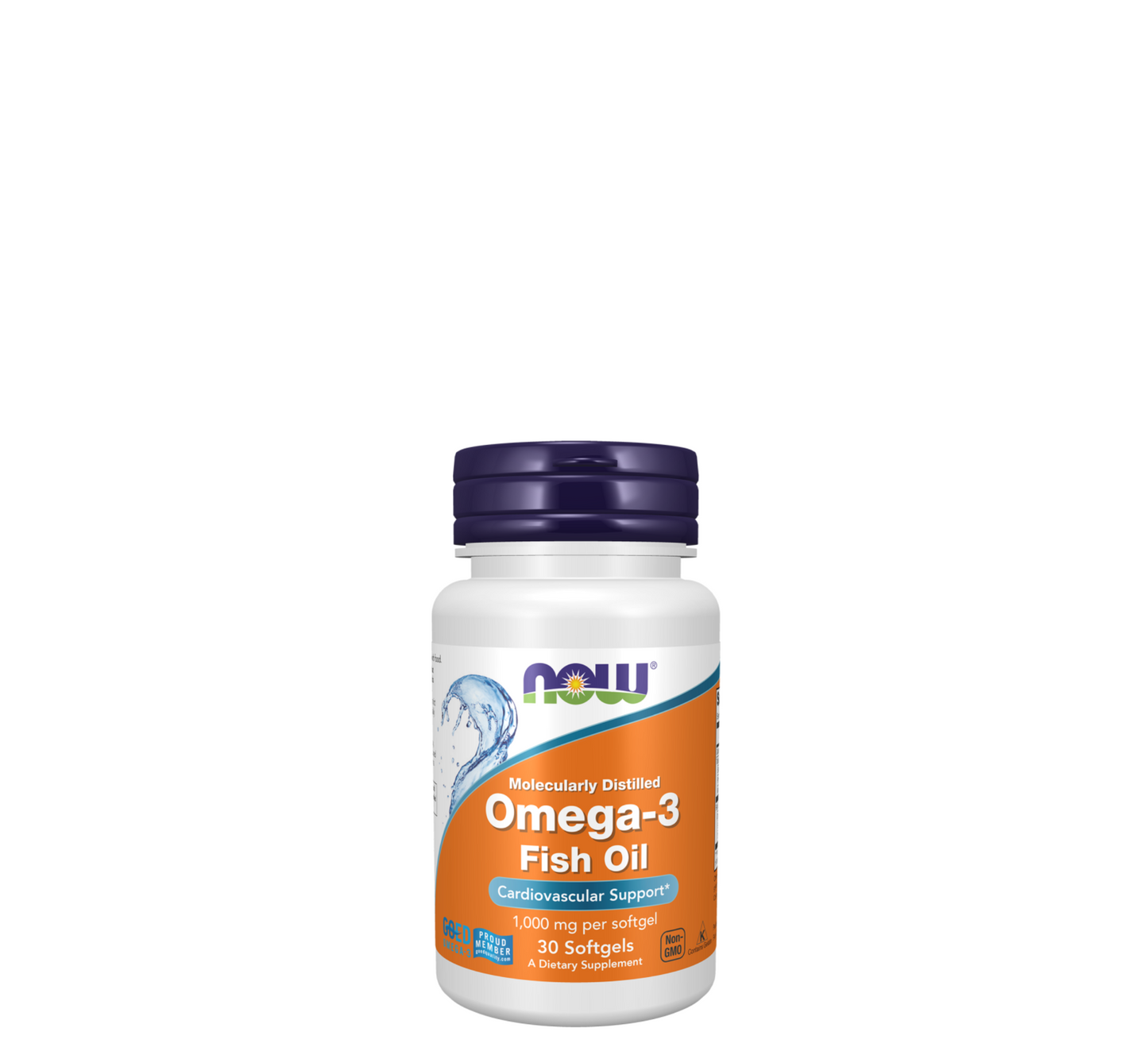 Kapsula të buta me vaj peshku Omega-3 të distiluar molekularisht NOW 
