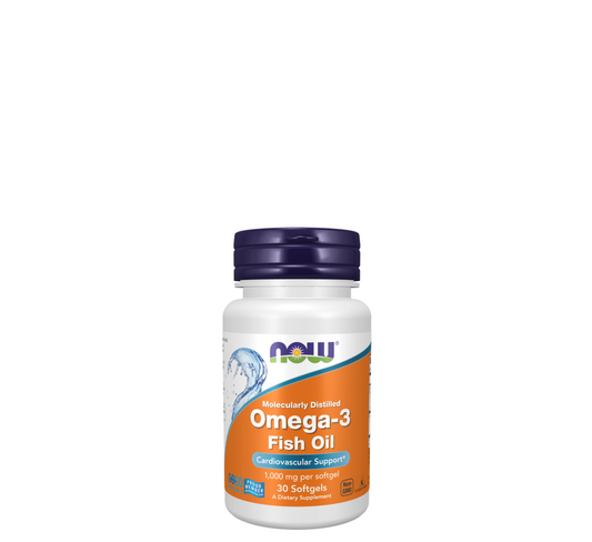 NOW Molecularly Distilled Omega-3 Fish Oil Softgels