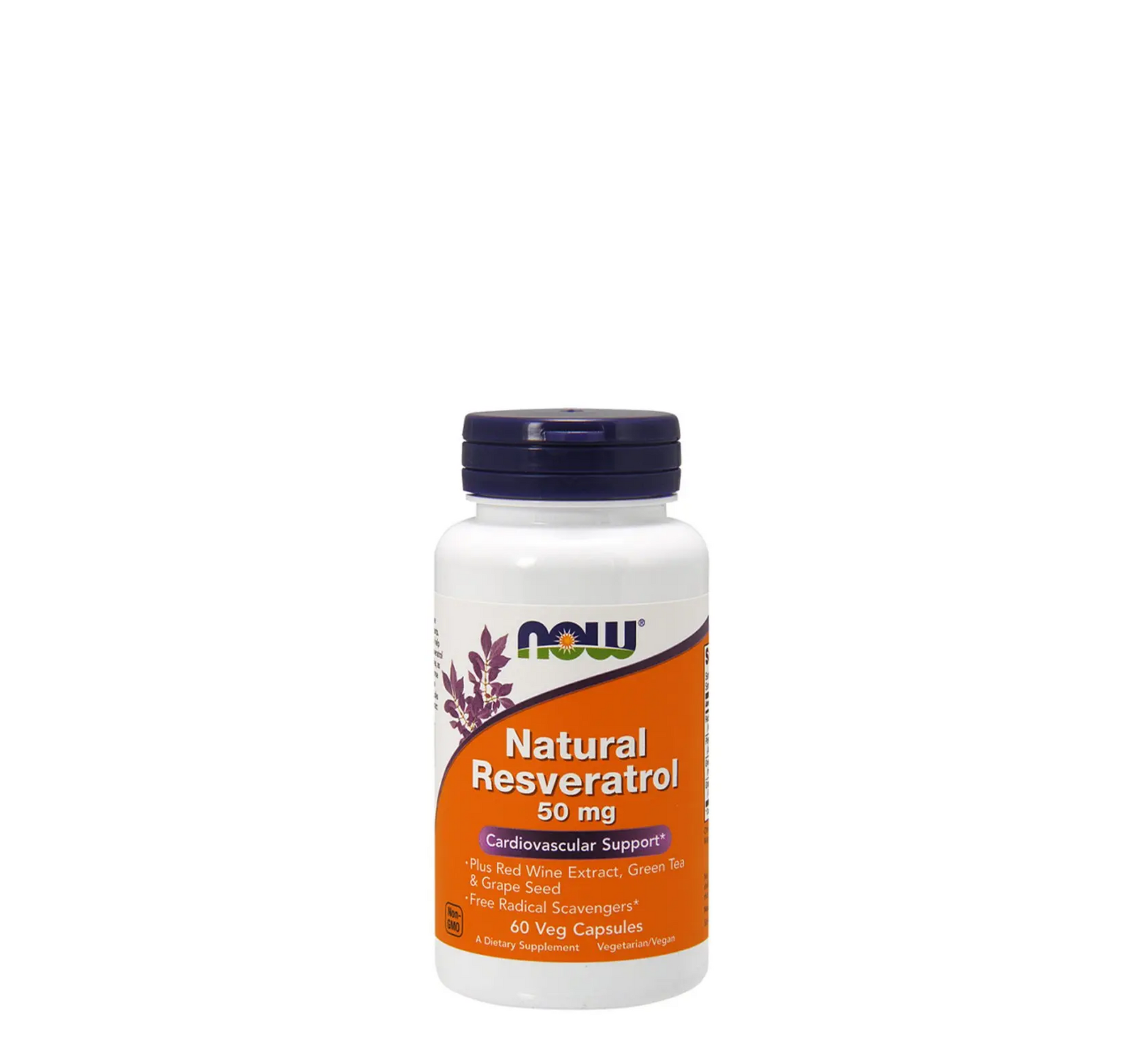 NOW Resveratrol Natyral *60 Kapsula Vegjetariane 
