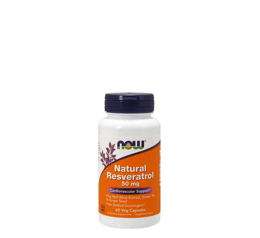 NOW Natural Resveratrol *60Veg Capsules