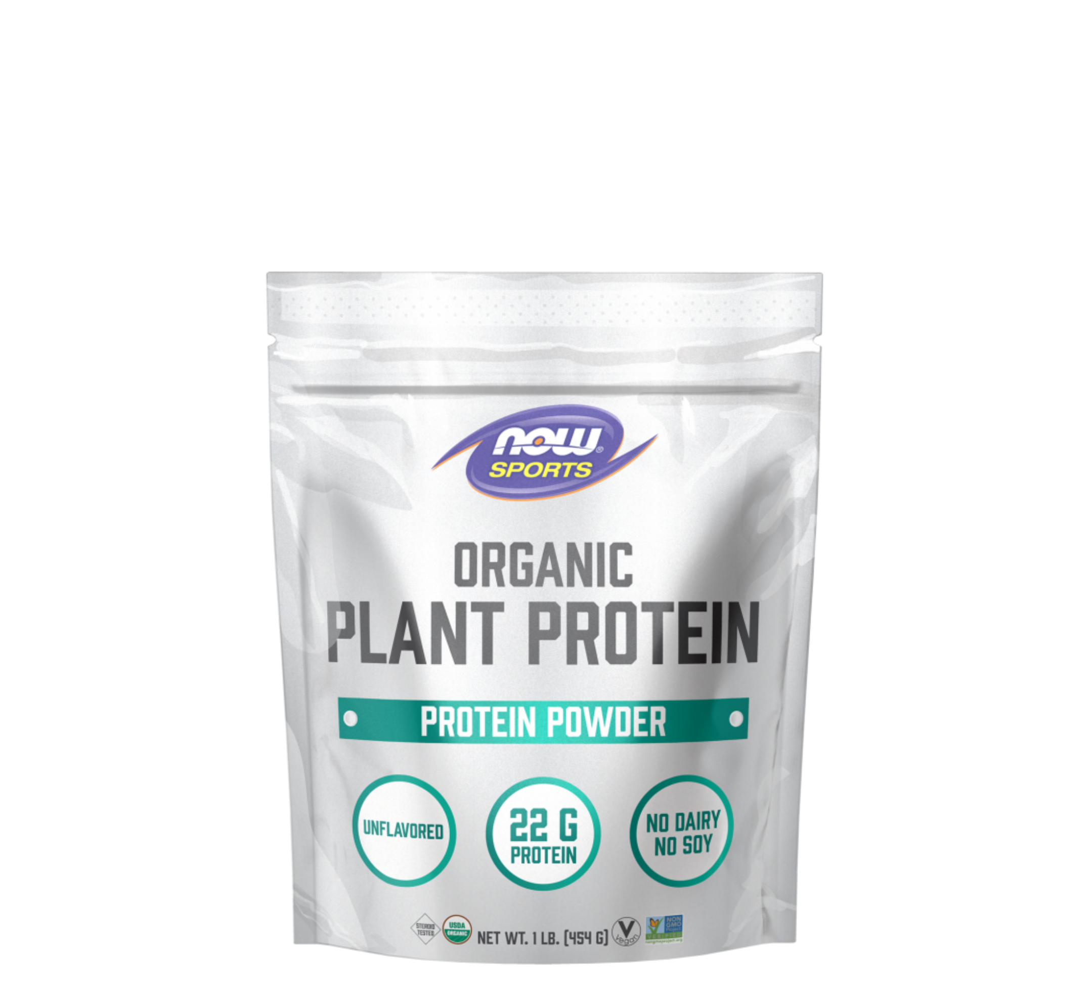 NOW Organic Plant Protein Unflavored Powder *1 lb