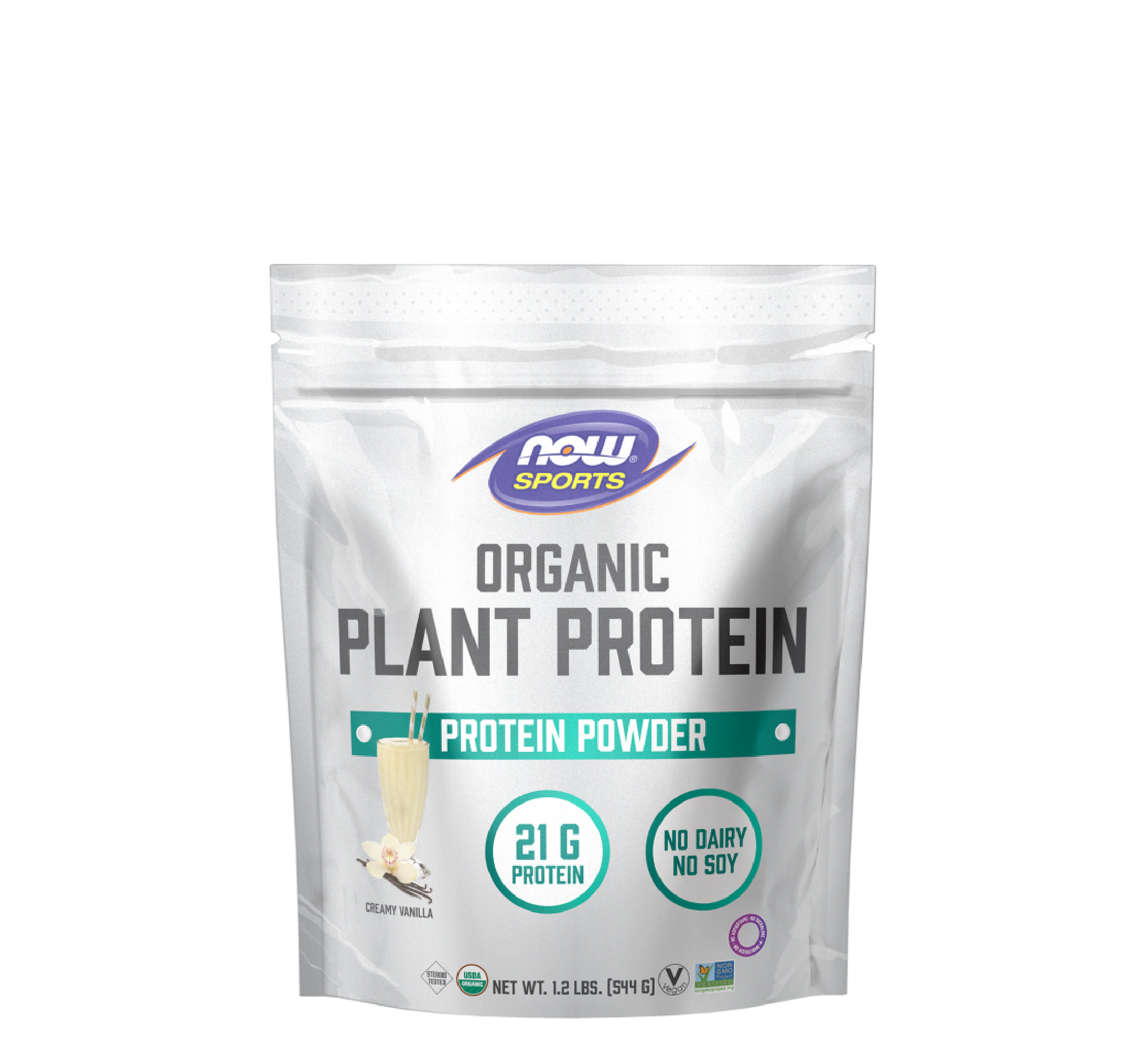NOW Proteinë Bimore Pluhur Vaniljeje Organik Kremor 1.2lb 