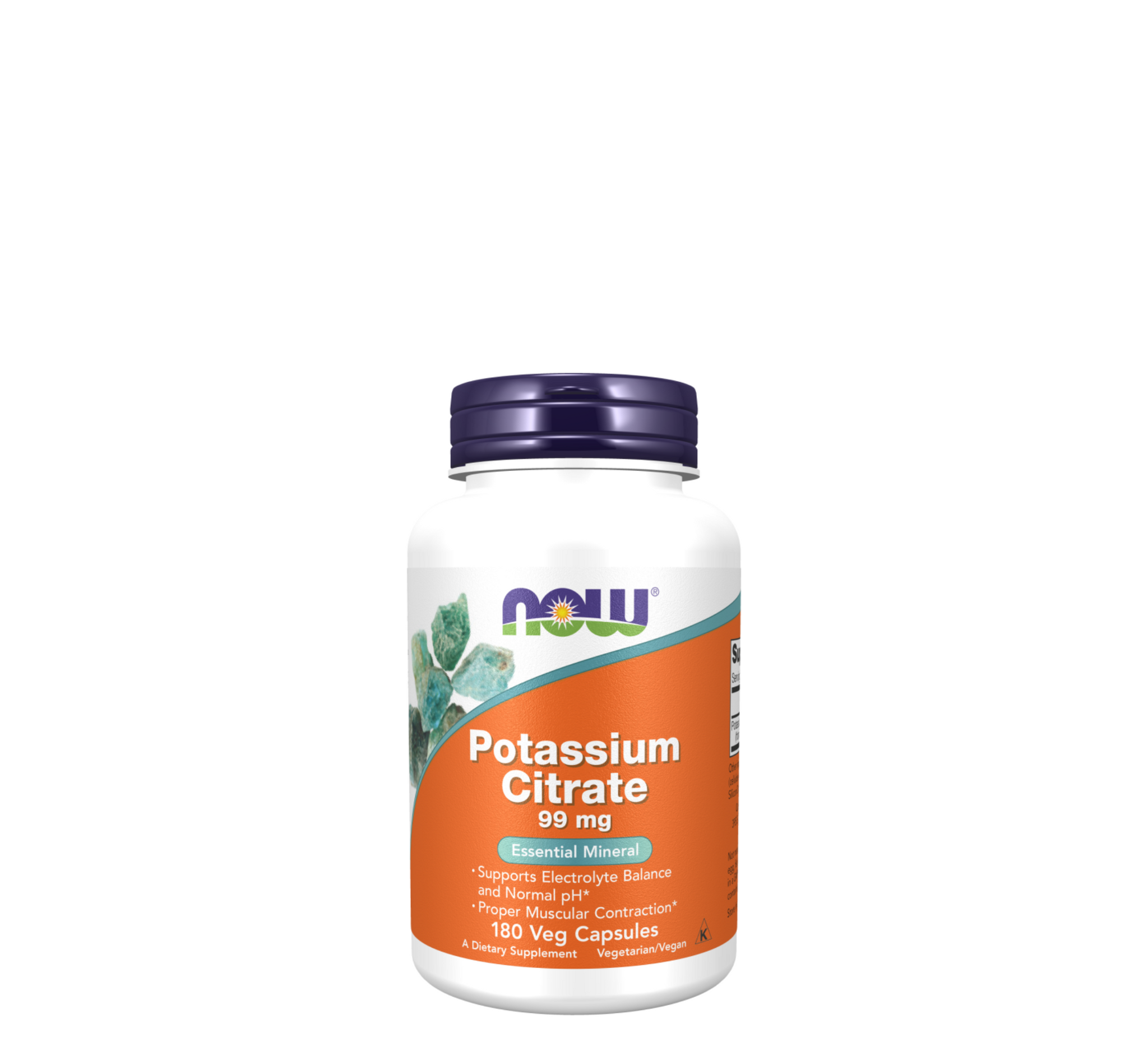 NOW Citrate Kaliumi 99 mg *180 Kapsula Vegjetariane 