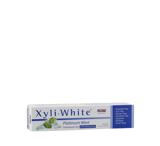 NOW XyliWhite™ Platinum Mint Toothpaste Gel with Baking Soda *181gr