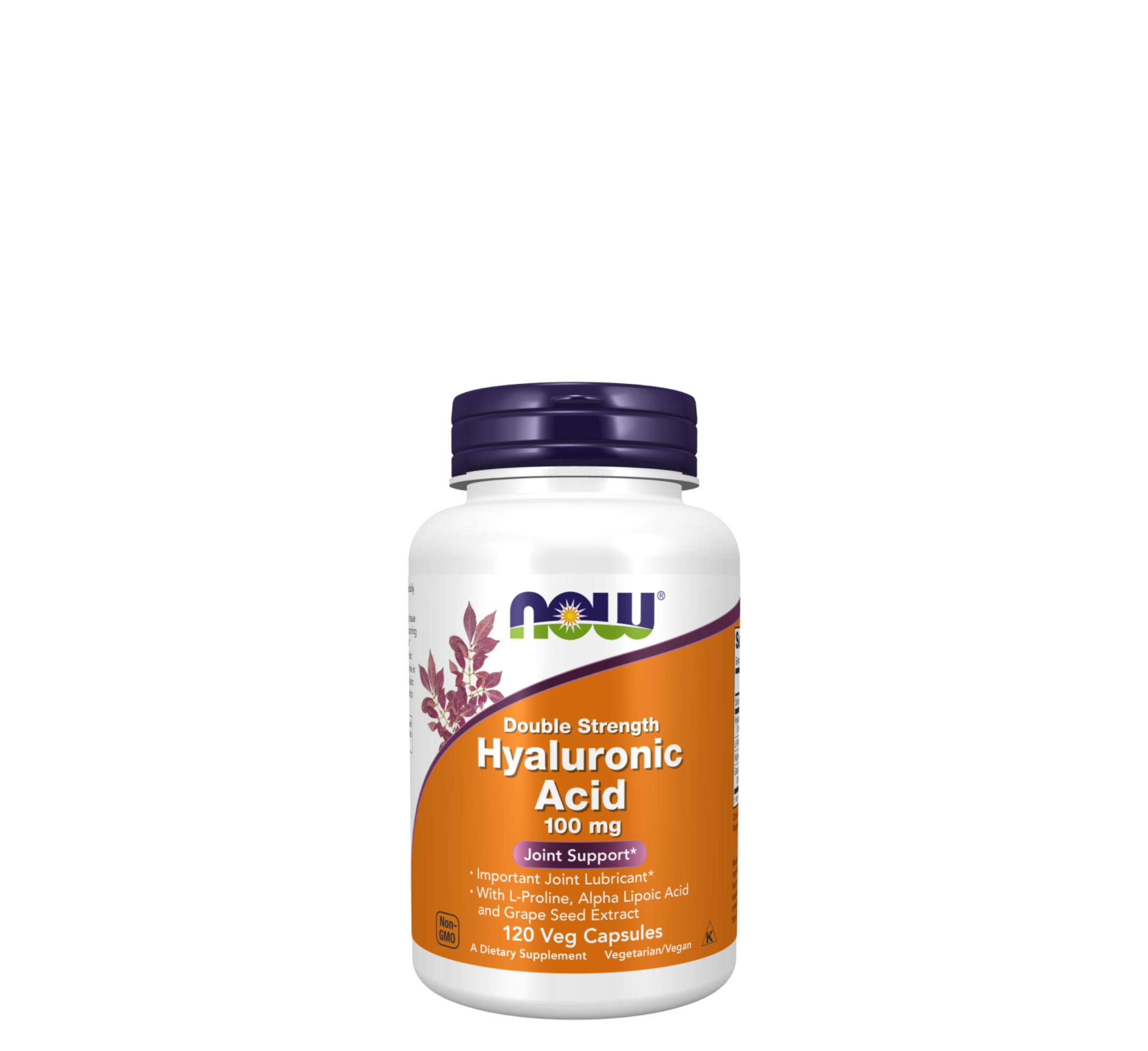 NOW Double Strength Hyaluronic Acid 100 mg Veg Capsules