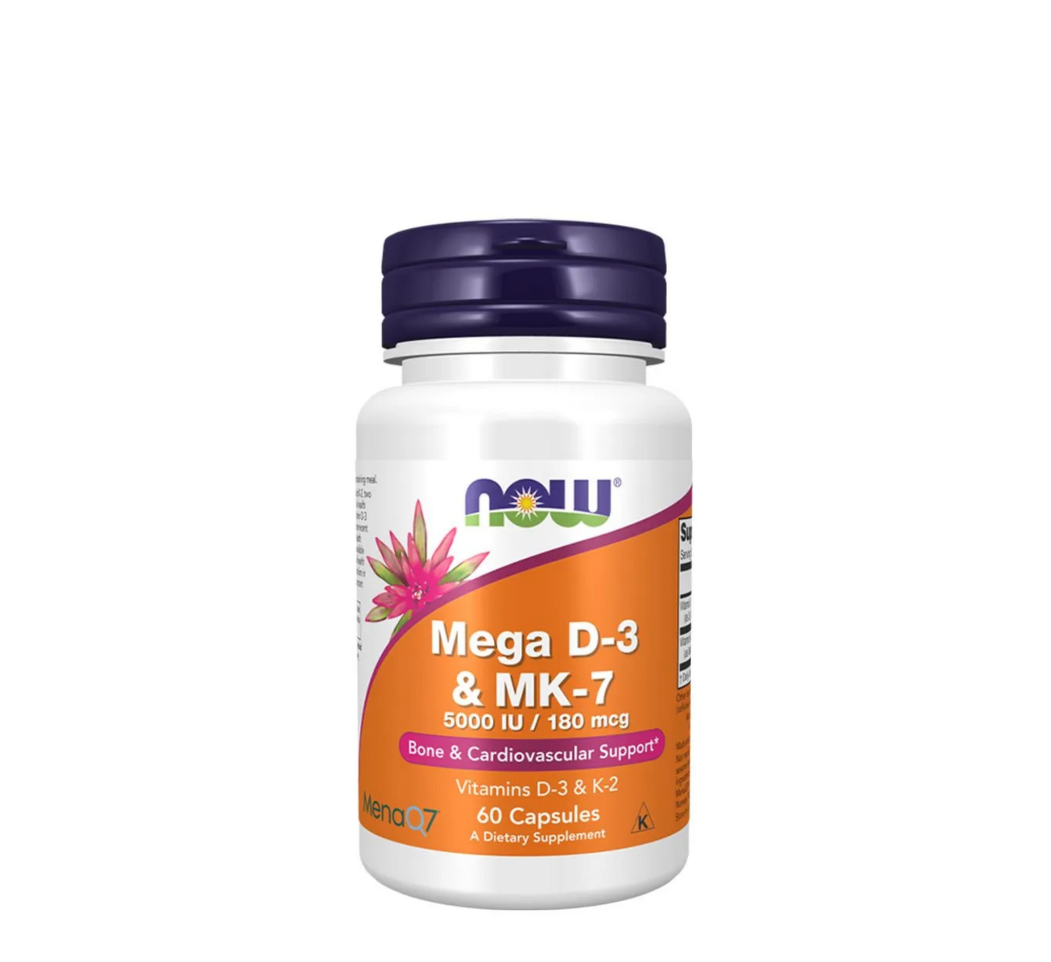 NOW Mega D-3 & MK-7 (5000 IU / 180mcg) *60vcaps