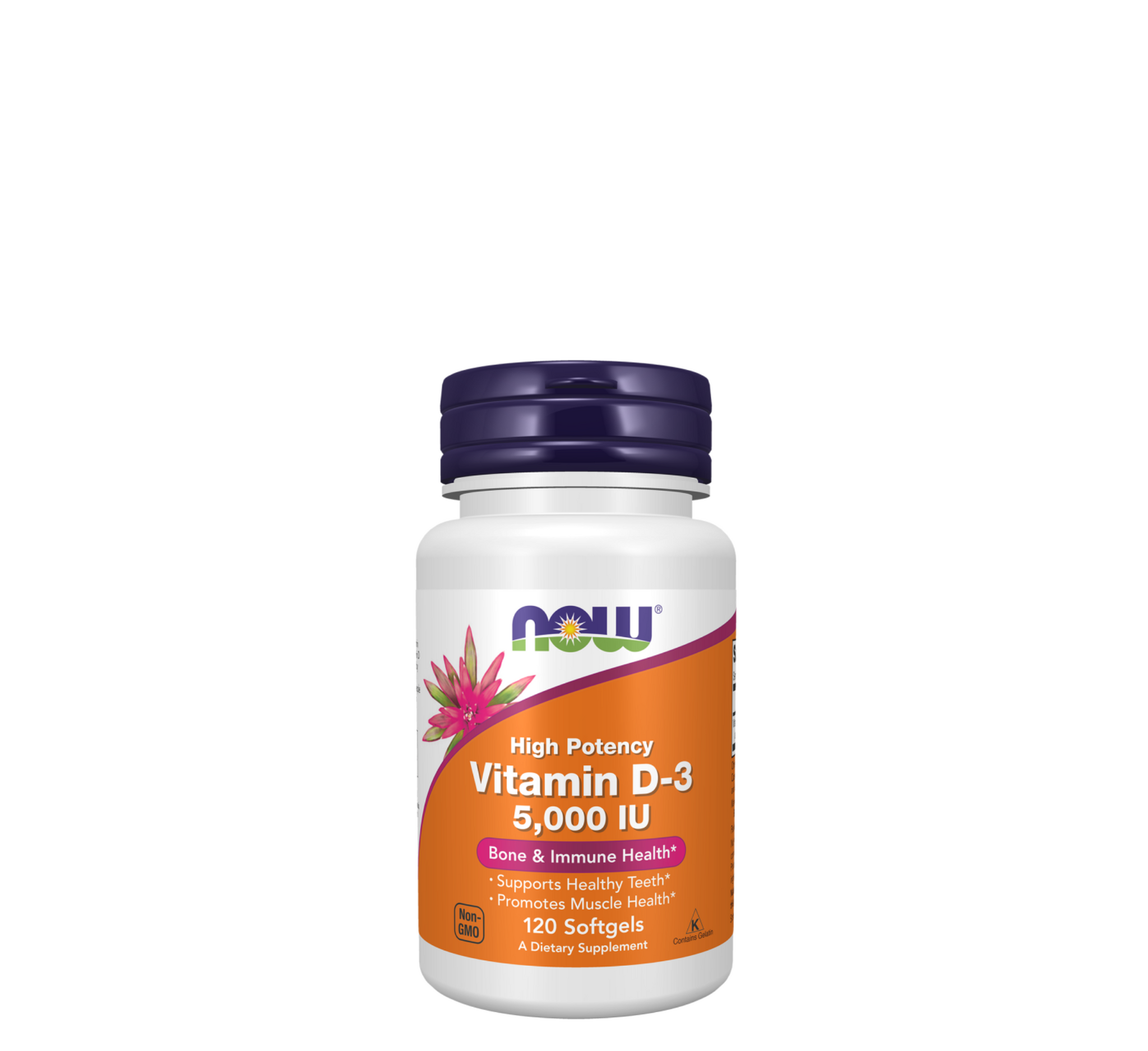 NOW Vitamina D-3 5000 IU Kapsula të buta 