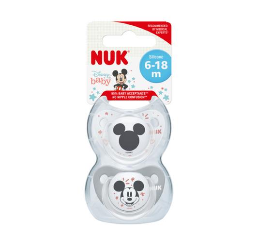 NUK Biberon Rrens Mickey Mouse 6-18 Muajsh (Silikon)