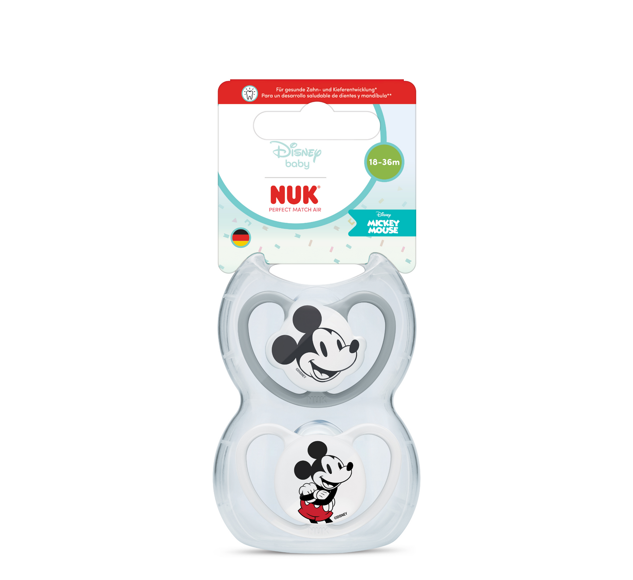 NUK Biberon Rrens Perfect Match Air Mickey 18-36M *2pcs