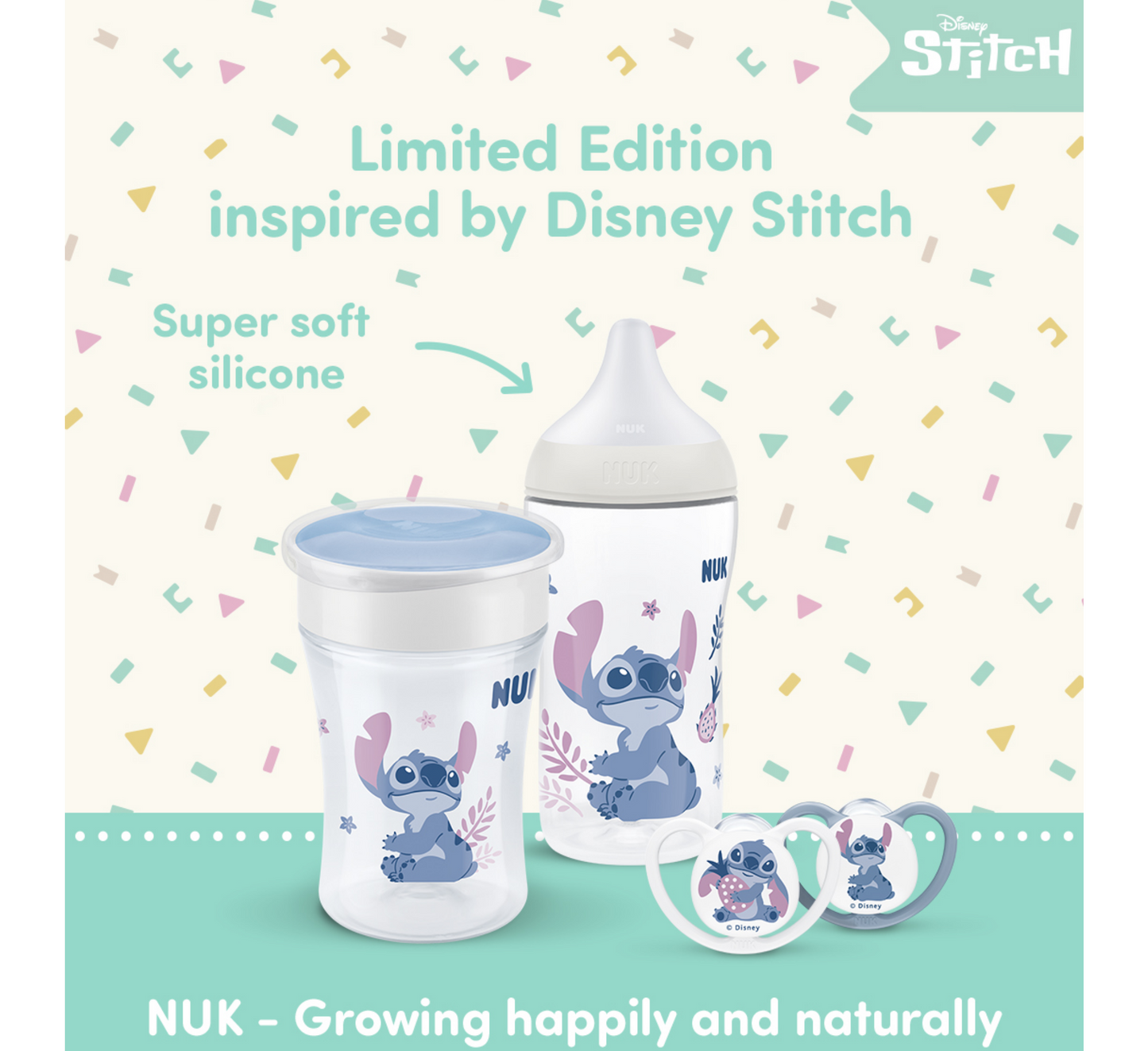NUK Biberon Rrens Silikon Perfect Match Air - Stitch Design *2pcs