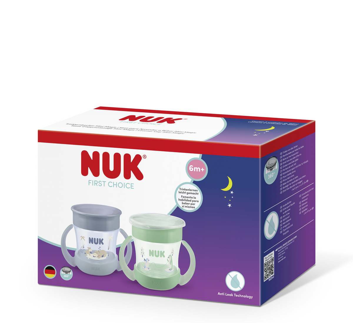 NUK First Choice Mini Magic Cup Set  6M+ Day & Night (2x160ml)