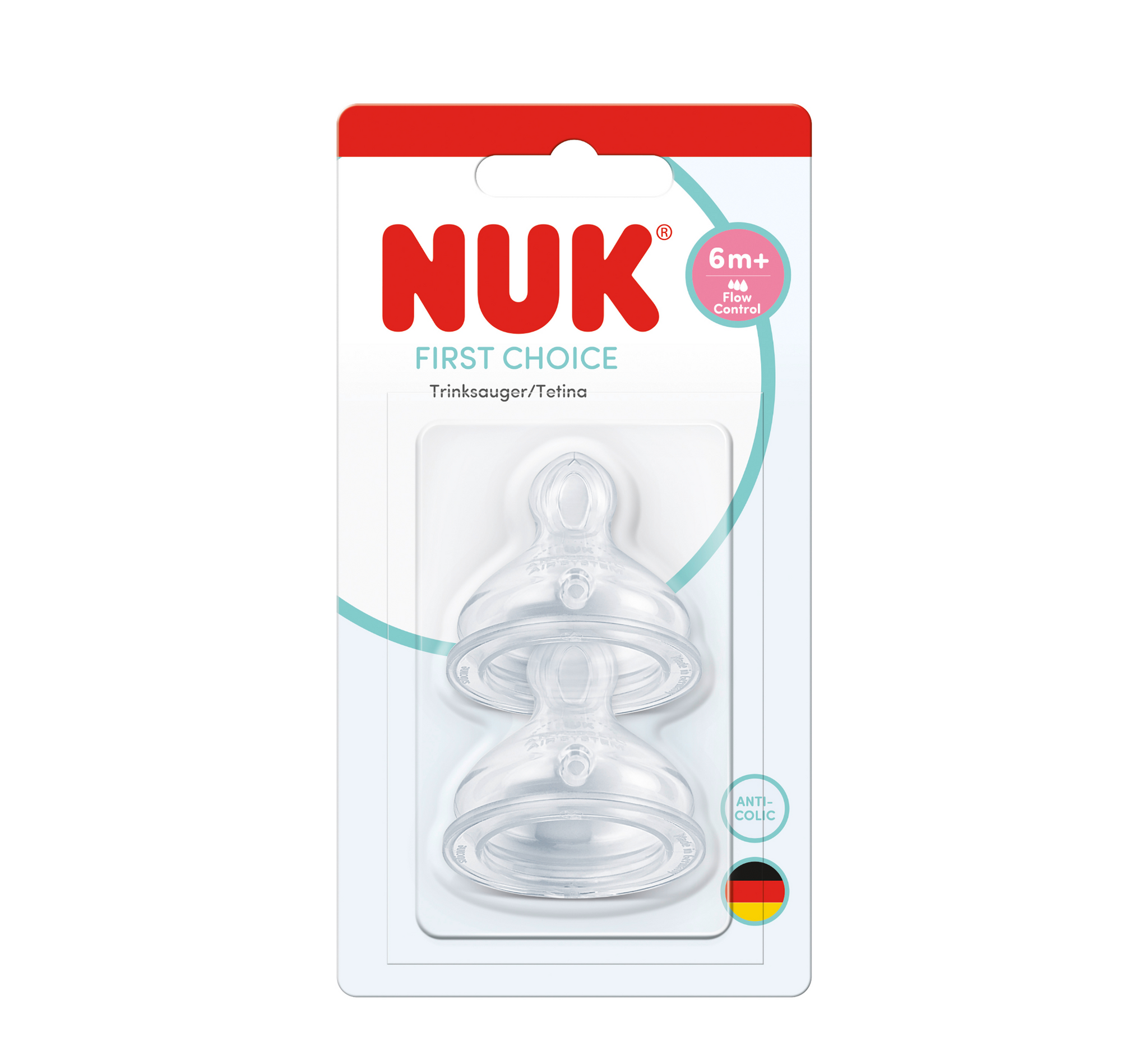 NUK First Choice Silicone Teat (biberon ushqyes) *2pcs