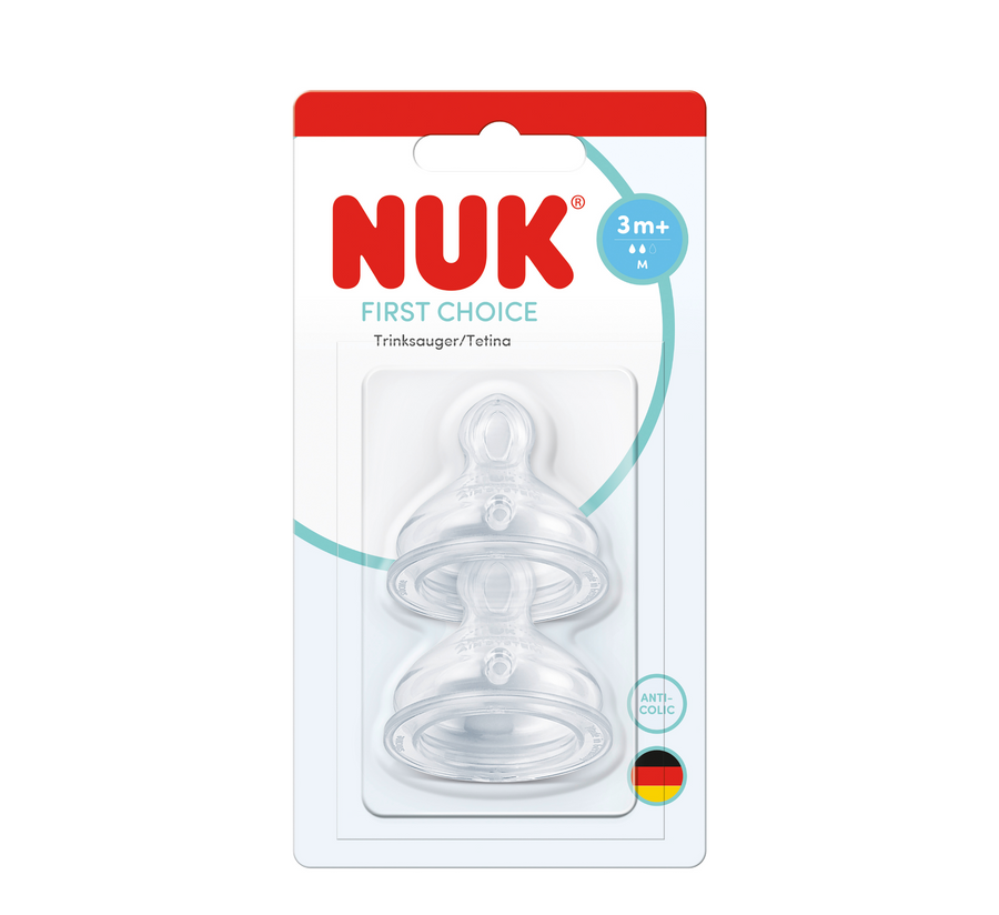 NUK First Choice Silicone Teat (biberon ushqyes) *2pcs