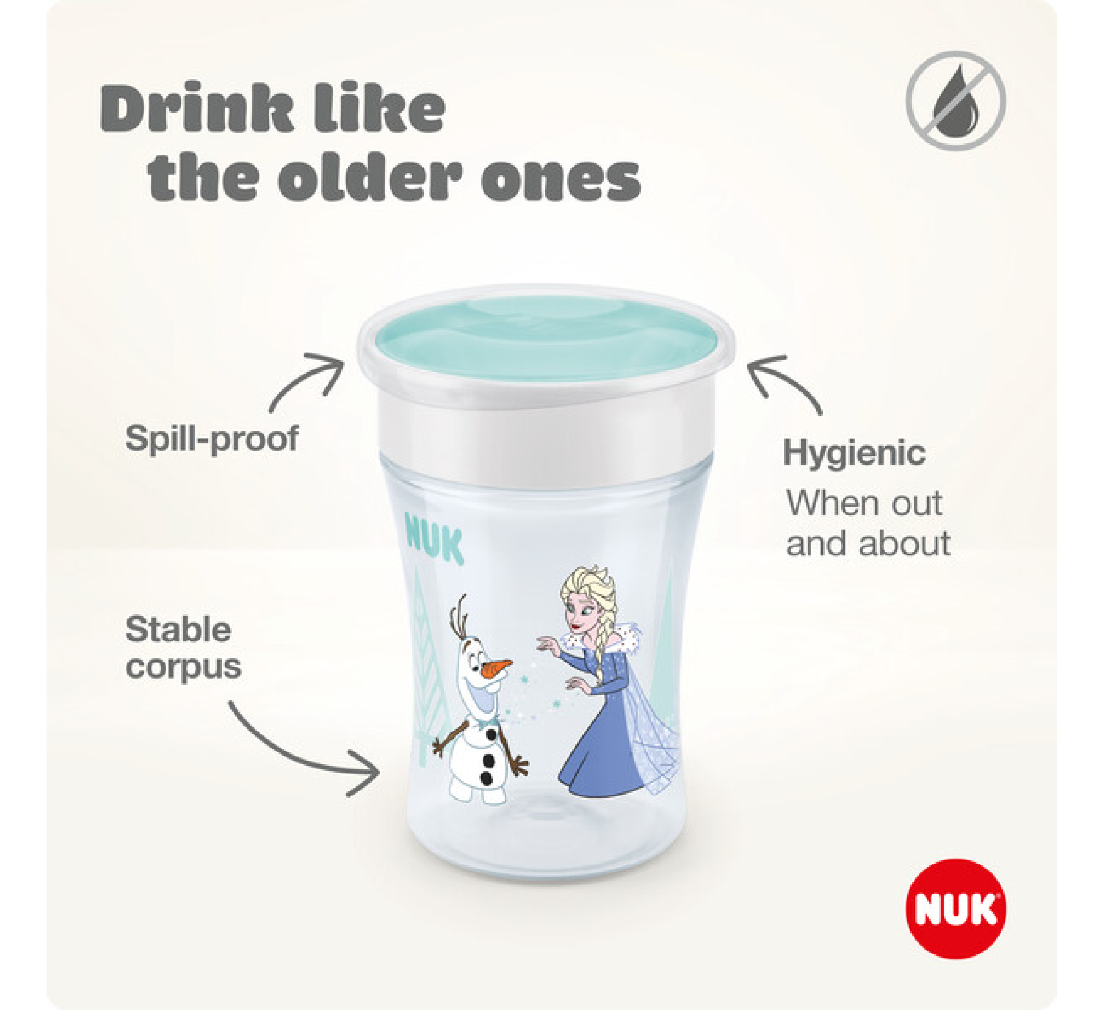 NUK Gotë Magic Cup Frozen 8muajsh+ *250ml