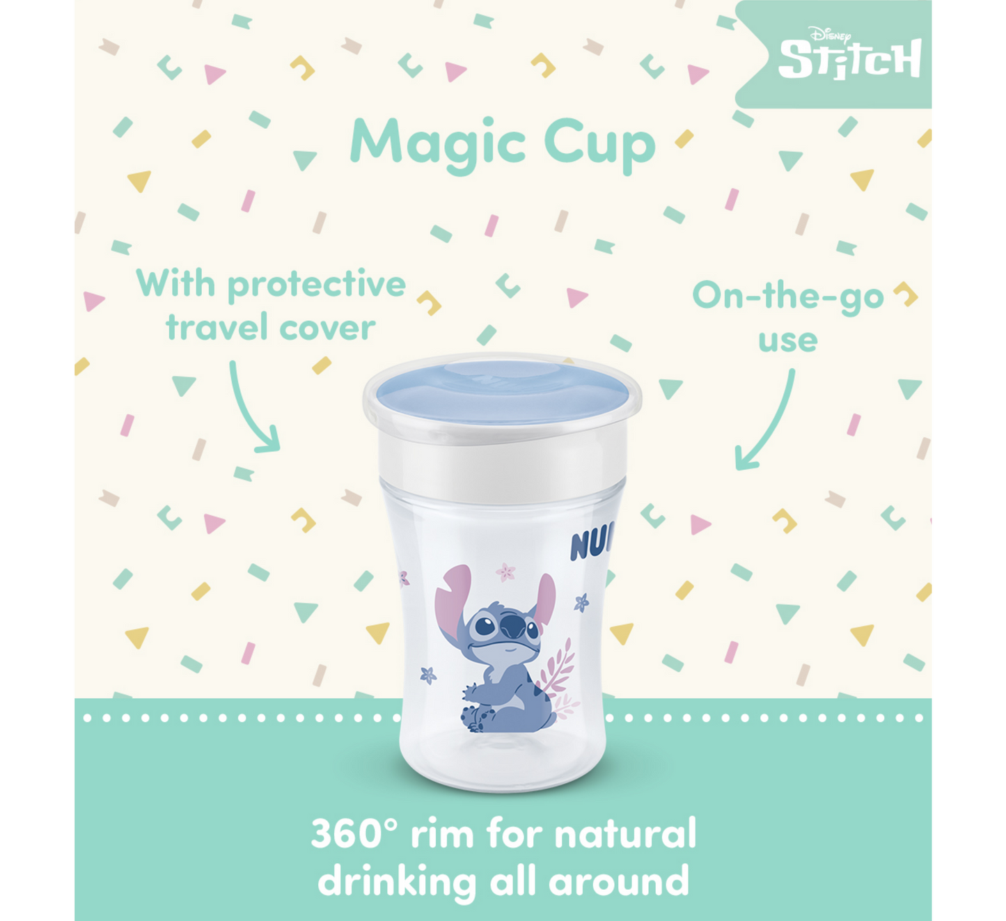 NUK Gotë Magic Cup Stitch 8 Muajsh+ (*230ml)