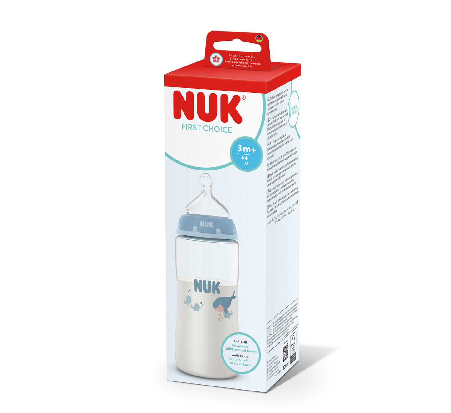NUK Shishe Plastike First Choice Silicone 3M+ *300ml