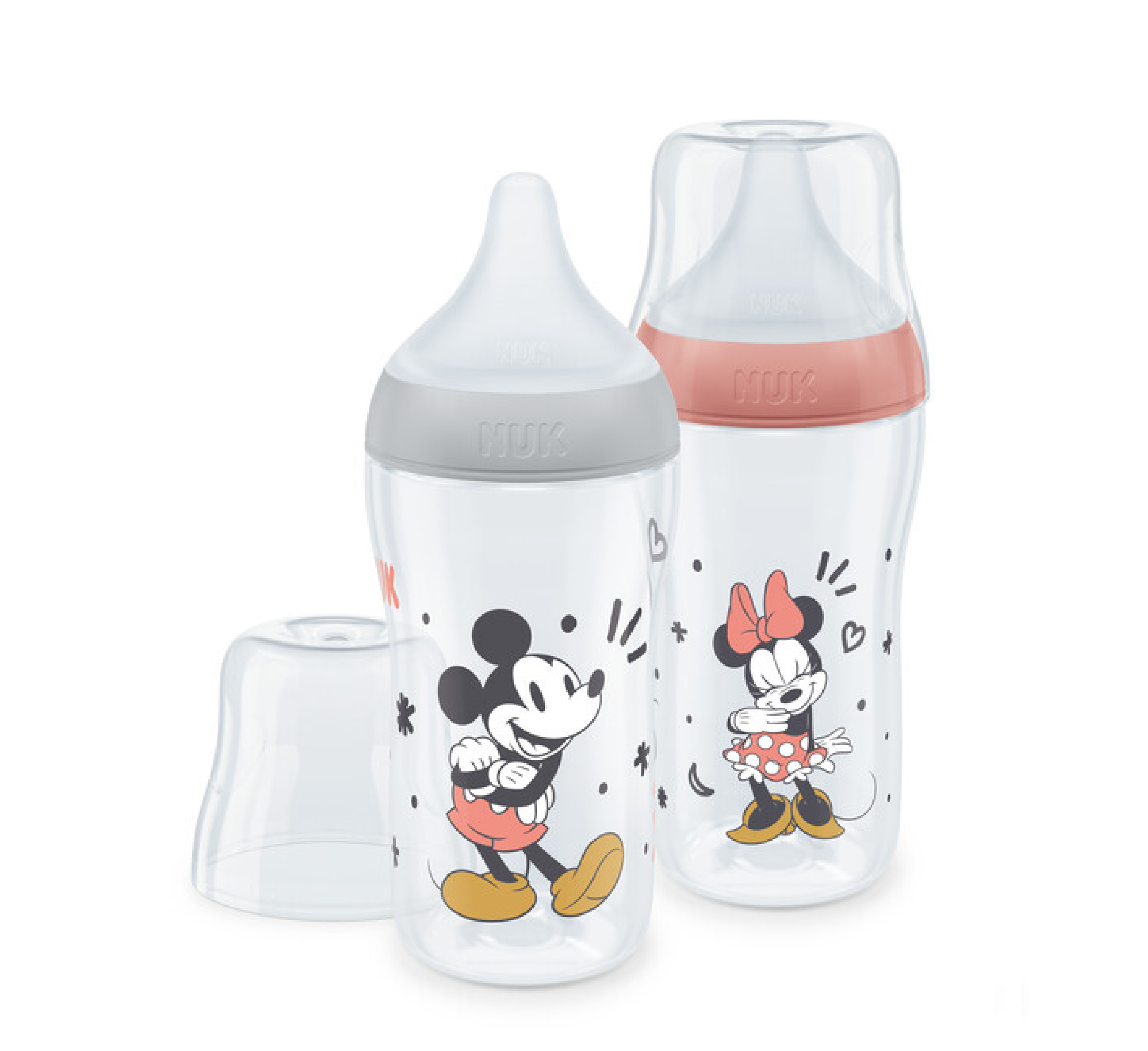 NUK Shishe Plastike Perfect Match Mickey/Minnie Mouse 3muajsh+ *260ml (silikon)