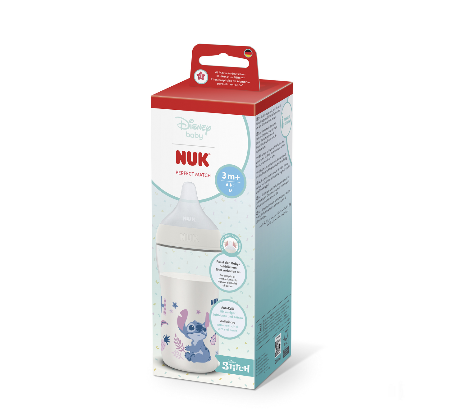 NUK Shishe Plastike Perfect Match Stitch 3muajsh+ (*260ml)