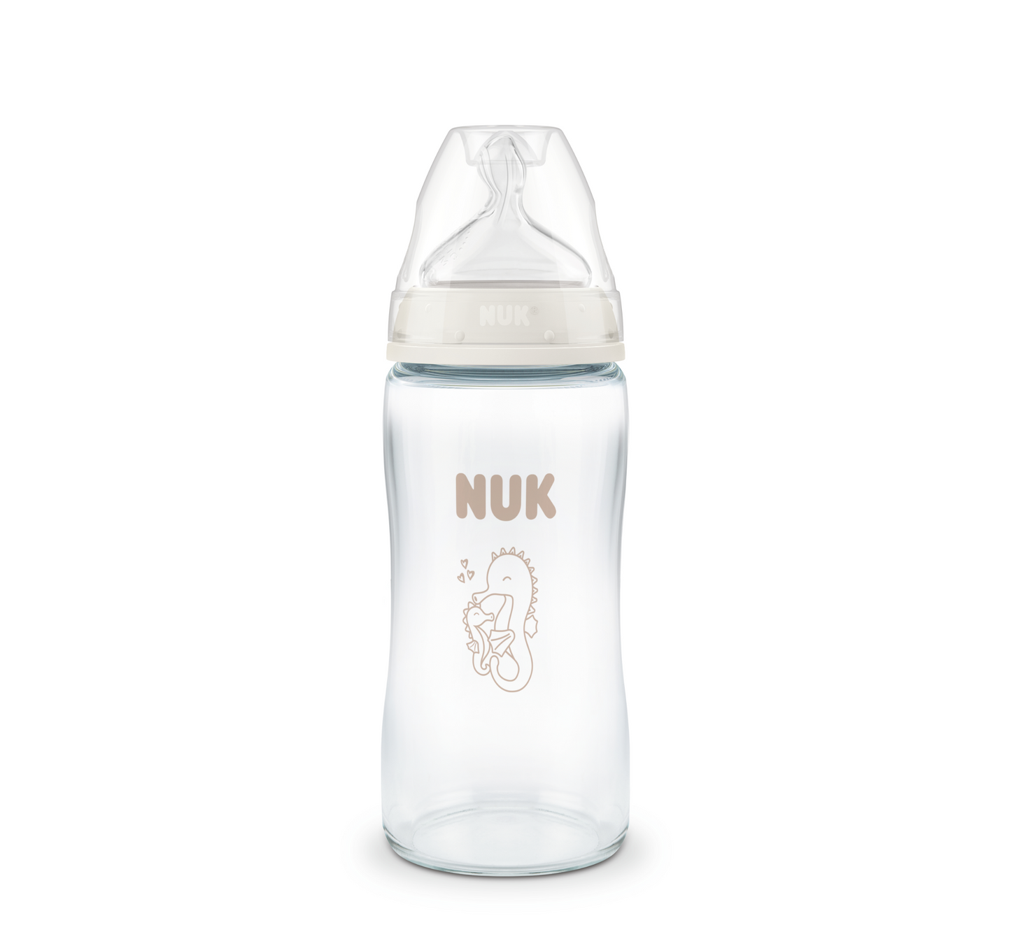 NUK Shishe Qelqi First Choice Silicone 3M+ (Seahorse) *240ml