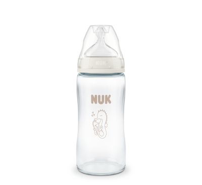 NUK Shishe Qelqi First Choice Silicone 3M+ (Seahorse) *240ml