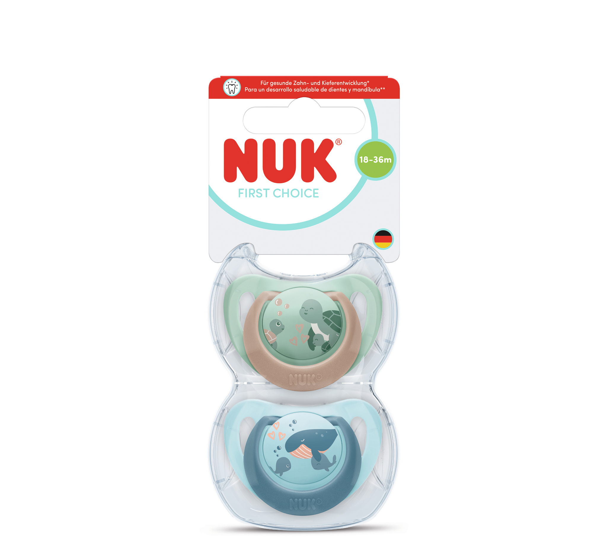 NUK Biberon Rrens First Choice Silicone Night Hippo/Koala *2pcs